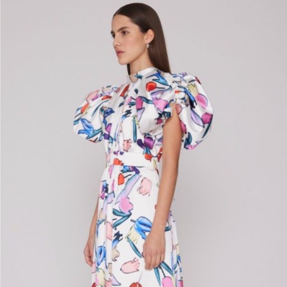 NWT ROTATE Birger Christensen Noon Satin Dress - Picture 11 of 16